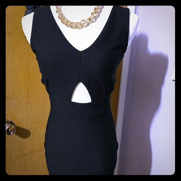 Cutout side black party/cocktail dress - Picture 1 of 4